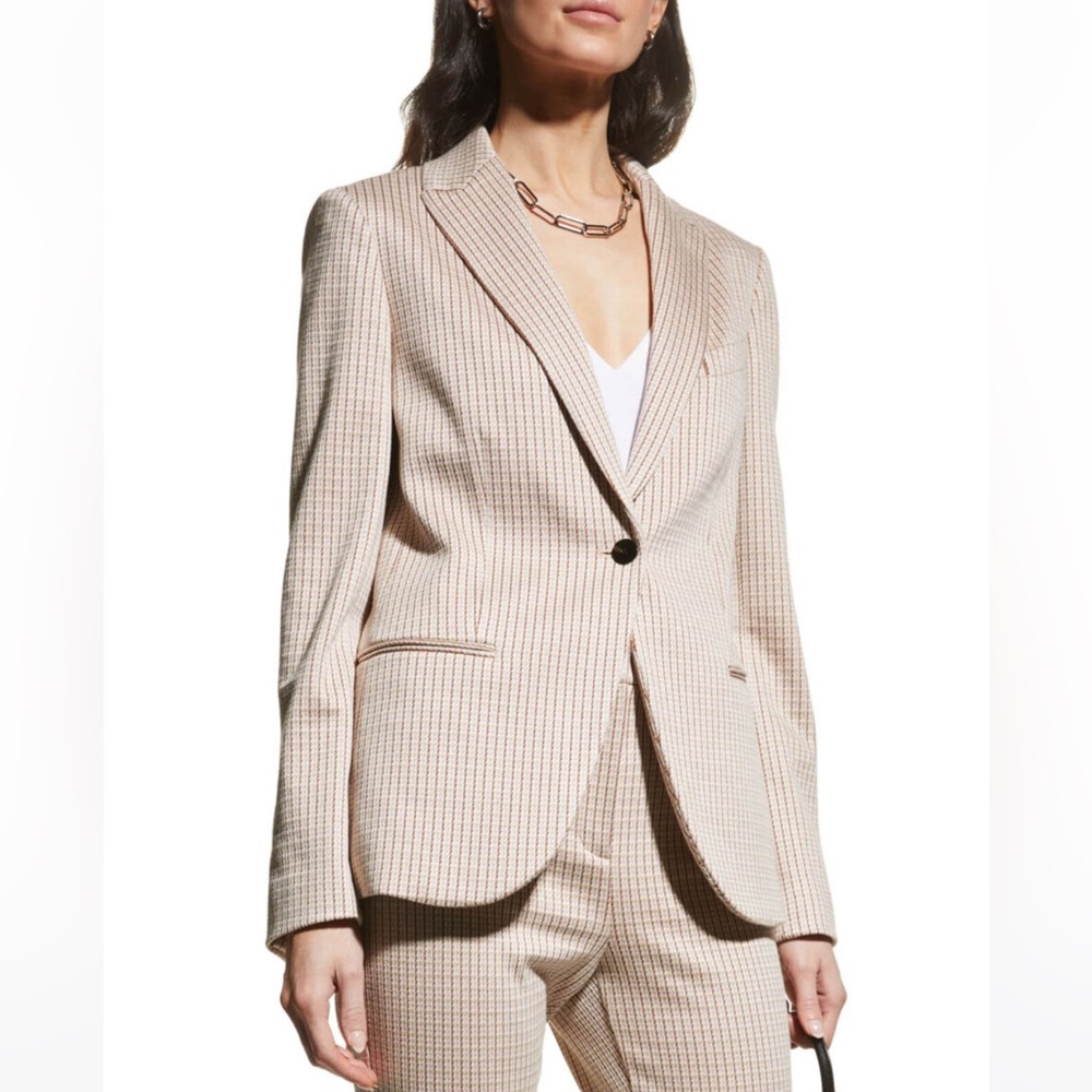 THEORY Staple Blazer Stratton Knit in Blush Multi